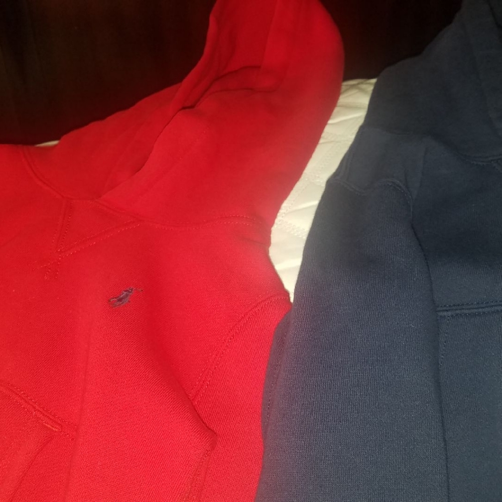 2 Polo Ralph Lauren pull-over hoodie sweatshirts